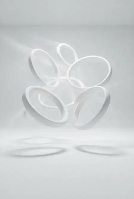 Plain White Background With Circular Abstract Shapes - Free Background Download