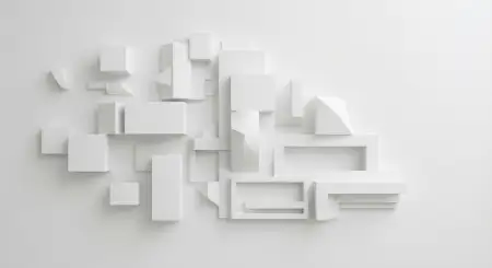 Plain White Background With Layered Paper Design - Free Background Download