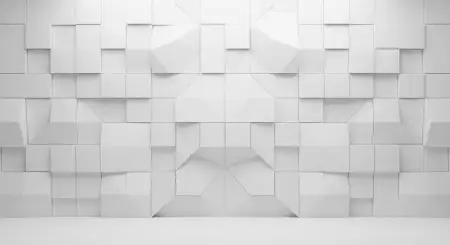 Plain White Background With Minimal Polygon Pattern - Free Background Download