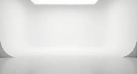 plain white background with realistic studio lighting