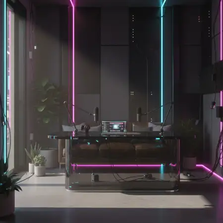 Podcast Studio Background Aesthetic - Free Podcast Studio Background Download