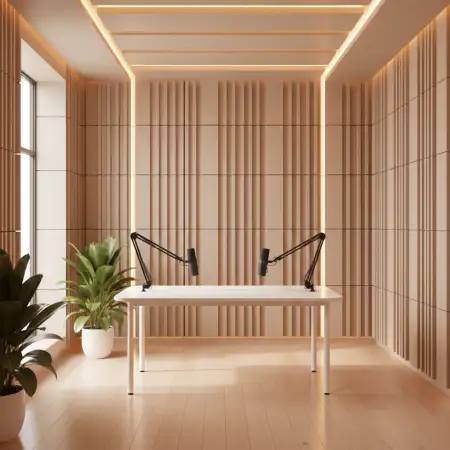 Podcast Studio Background For Influencer Studio - Free Podcast Studio Background Download