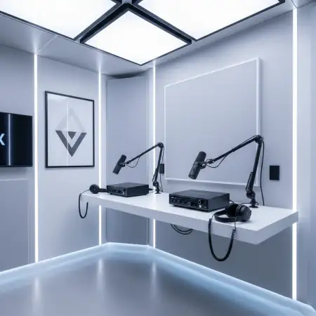 Podcast Studio Background For Live Streaming - Free Podcast Studio Background Download