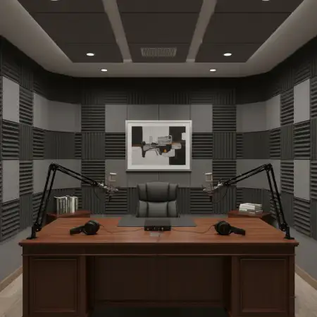 Podcast Studio Background For Radio Show - Free Podcast Studio Background Download
