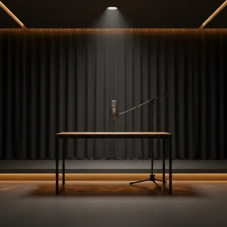 Podcast Studio Background Professional Lighting Setup - Free Podcast Studio Background Download