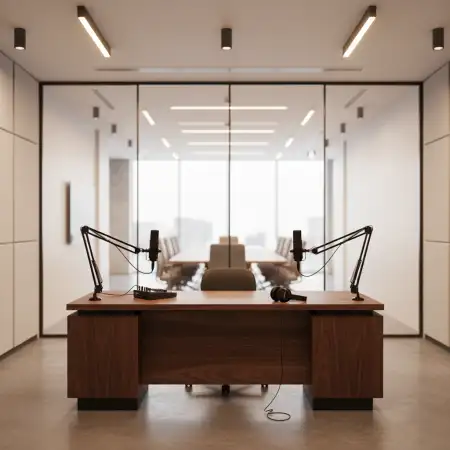 Podcast Studio Background Professional Workspace - Free Podcast Studio Background Download