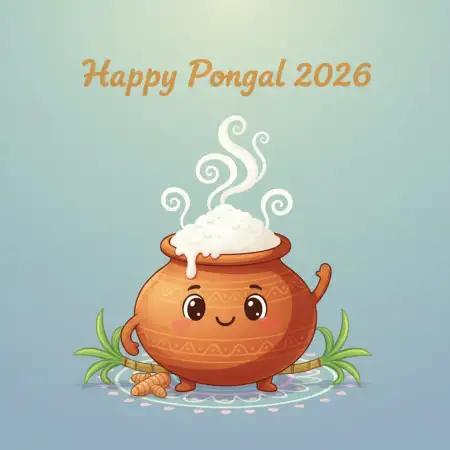 Pongal Wishes Canva Design 2026 - Free Happy Pongal Wishes 2026 Download