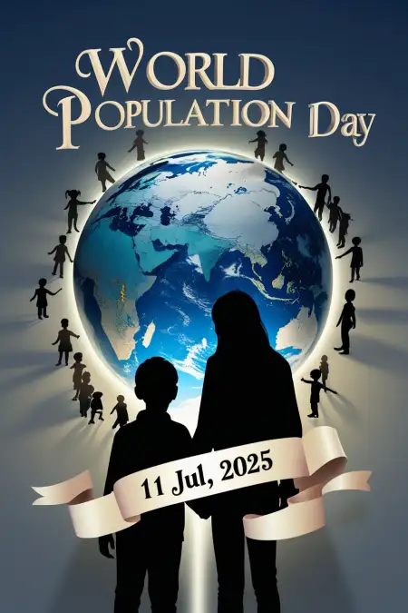 Population Awareness Day Poster For July 11 - Free World Population Day Download