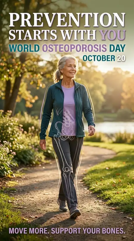 postmenopausal bone health awareness design - World Osteoporosis Day 2026