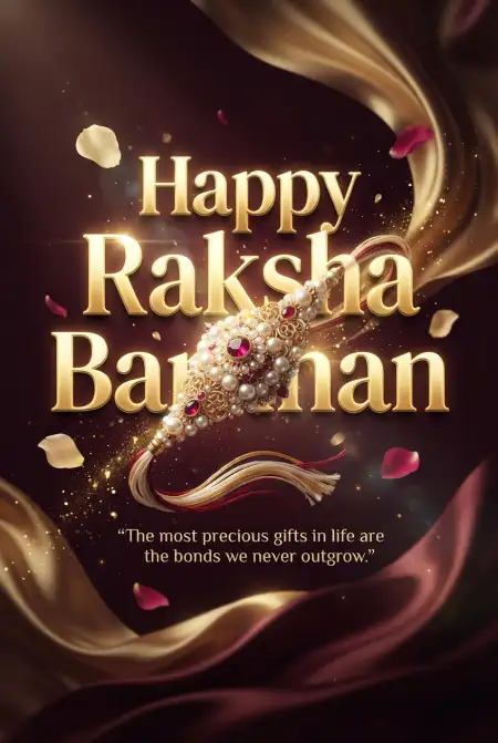 Premium Happy Rakhi 2026 Greeting For Social Media - Free Happy Raksha Bandhan Wishes 2026 Download