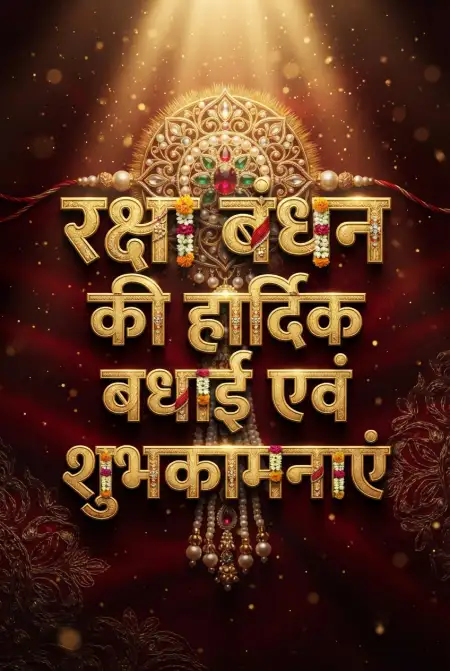 Free Premium Raksha Bandhan Hindi Text Art Viral Greeting Image Image Download