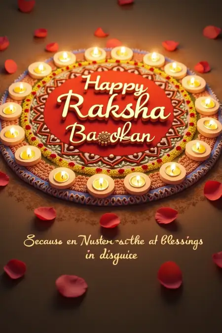 Printable Rakhi Cards For Children With Messages - Free Raksha Bandhan Wishes Download