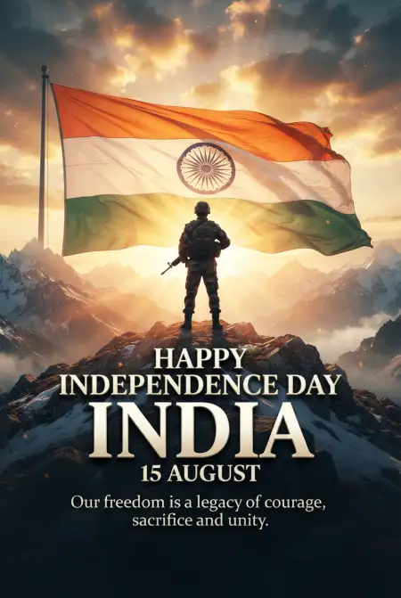 Proud Indian 15 August Wishes 2026 - Free Indian Independence Day Wishes 2026 Download