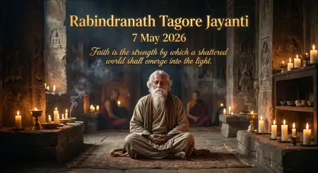Rabindranath Tagore Jayanti 2026 Artistic Poster