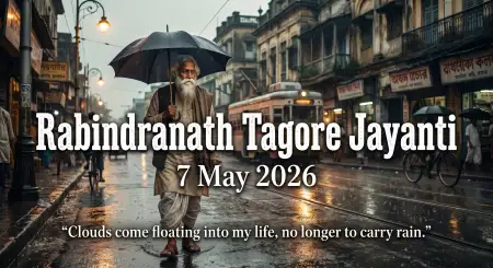 Rabindranath Tagore Jayanti 2026 Facebook Cover