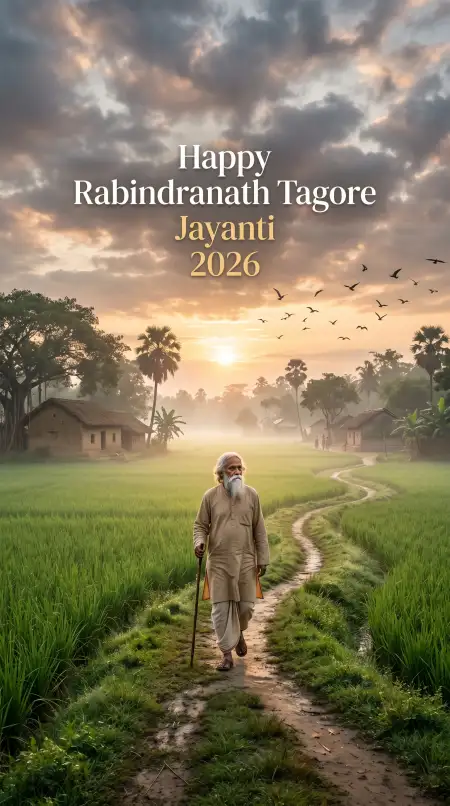 Rabindranath Tagore Jayanti 2026 Poster Design