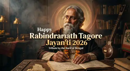 Rabindranath Tagore Jayanti 2026 Social Media Post