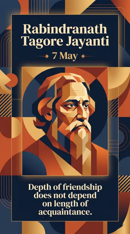 Rabindranath Tagore Jayanti 2026 Vector Design