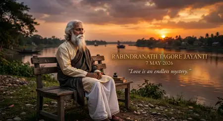 Rabindranath Tagore Jayanti Inspirational Wallpaper