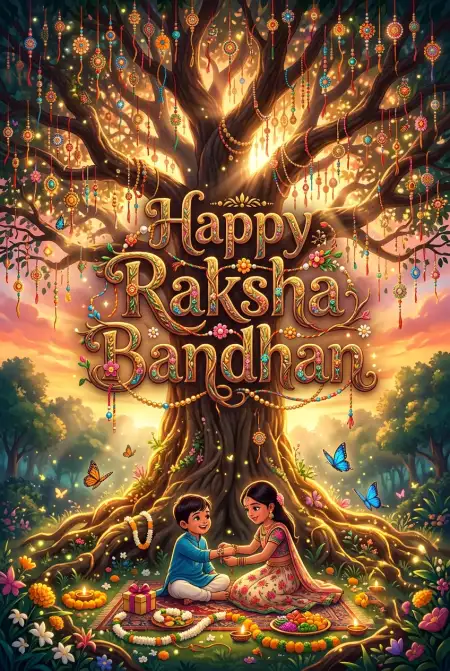 Free Rakhi Wishes For Students And Children Image Download