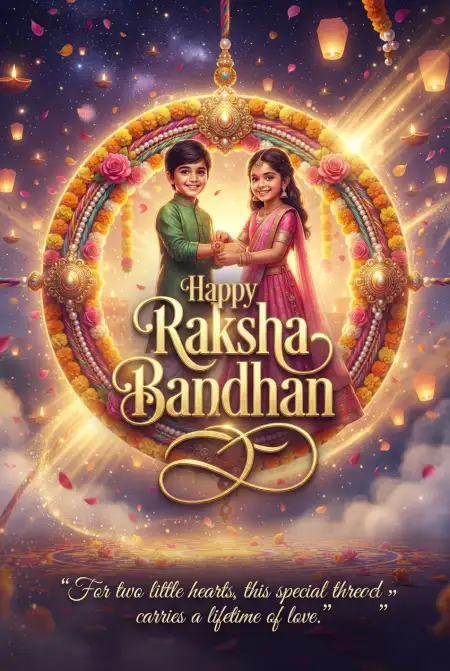 Free Rakhi Wishes From Sister To Little Brother Image Download