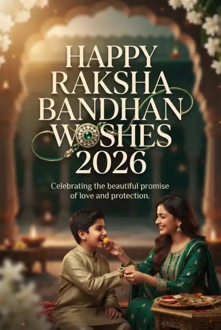 Raksha Bandhan 2026 Wishes In English - Free Happy Rakhi Wishes 2026 Download