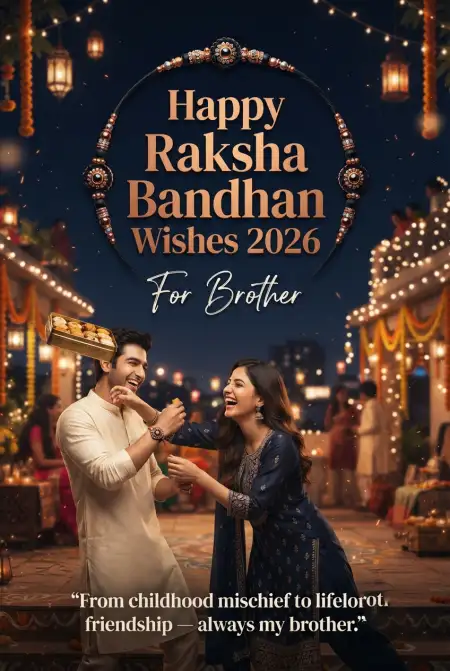 Raksha Bandhan 2026 Wishes In Hindi - Free Happy Rakhi Wishes 2026 Download