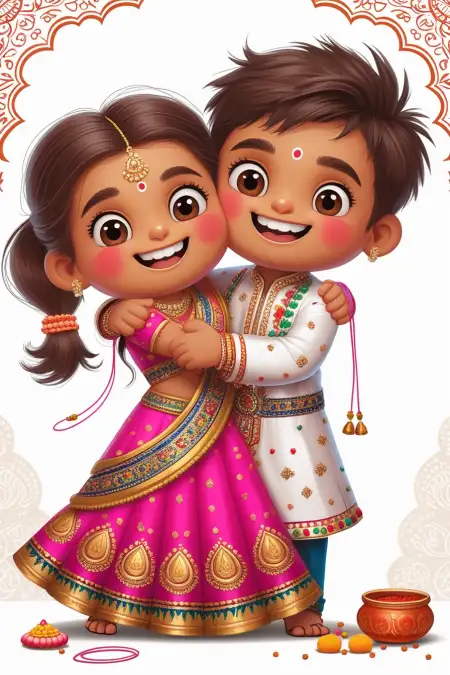 Raksha Bandhan Background In Hindi Theme - Free Raksha Bandhan Background Download