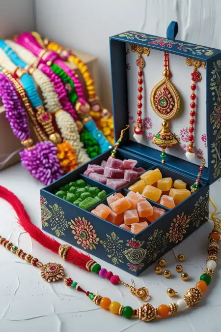 Raksha Bandhan Background With Brother Giving Gift - Free Raksha Bandhan Background Download