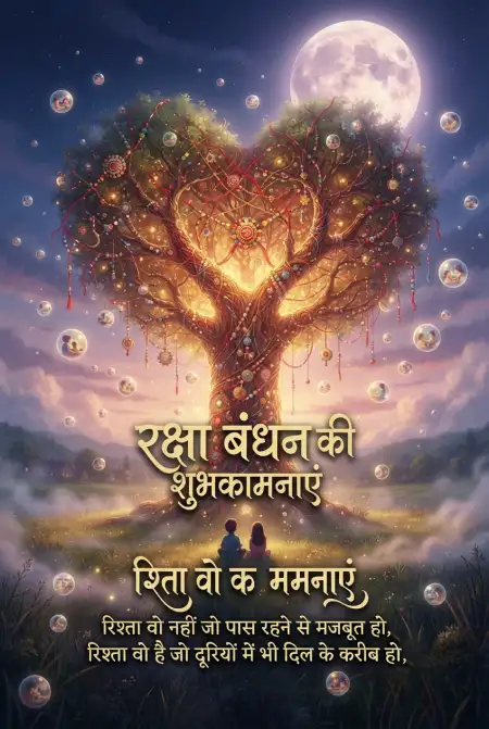 Free Raksha Bandhan Heartfelt Wishes In Hindi Image Download