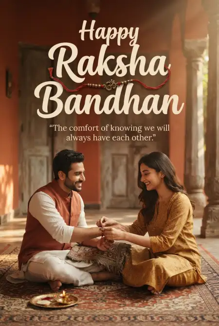Raksha Bandhan Instagram Caption For Siblings - Free Happy Raksha Bandhan Greetings Download