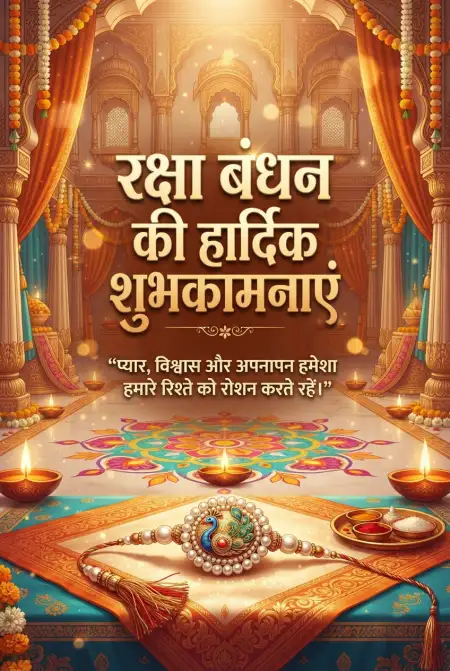 Free Raksha Bandhan Ki Hardik Shubhkamnaye In Hindi Image Download
