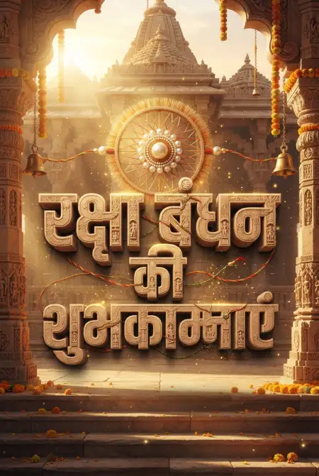 Free Raksha Bandhan Ki Shubhkamnaye Hindi Message Image Download