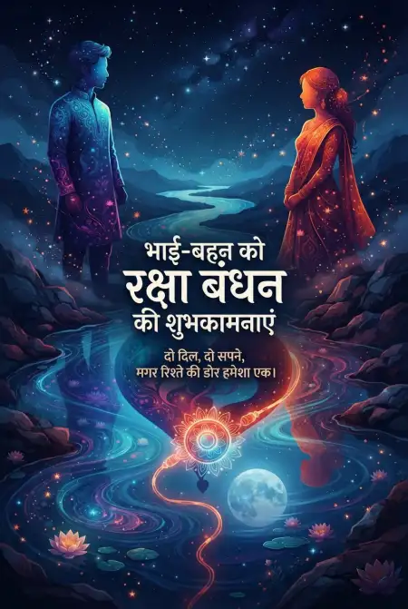 Free Raksha Bandhan Ki Shubhkamnaye Hindi Status Image Download