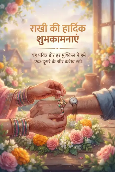 Free Raksha Bandhan Ki Shubhkamnaye In Hindi Image Download
