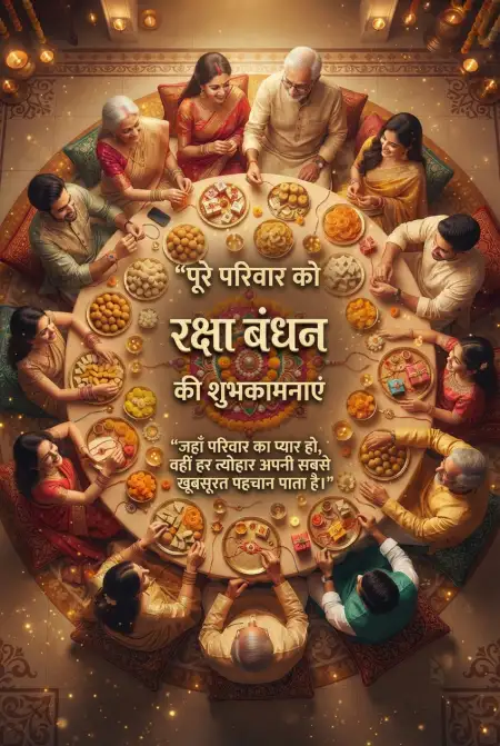 Free Raksha Bandhan Par Badhai Sandesh In Hindi Image Download