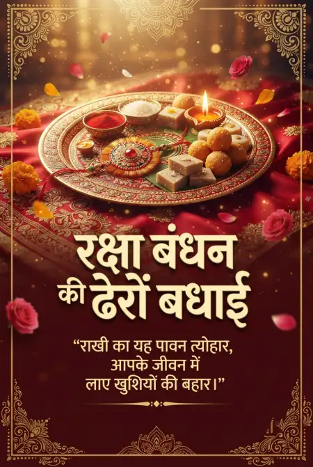 Free Raksha Bandhan Par Hindi Wishes For Whatsapp Image Download