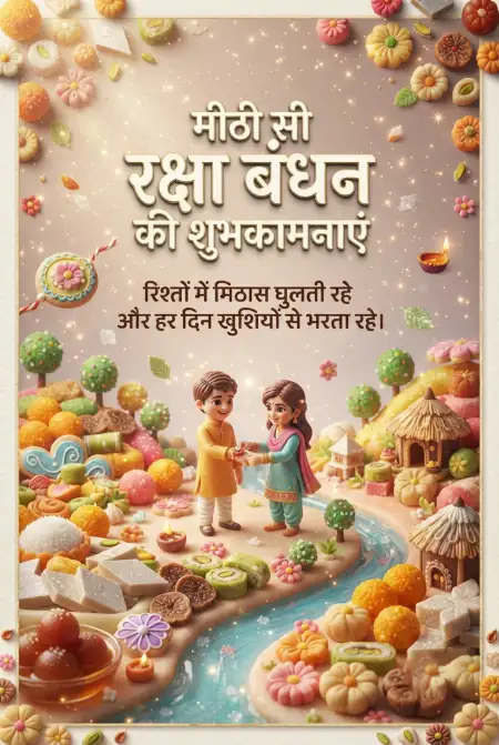 Free Raksha Bandhan Par Pyar Bhara Sandesh Image Download