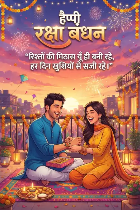 Free Raksha Bandhan Par Shubhkamna Sandesh In Hindi Image Download