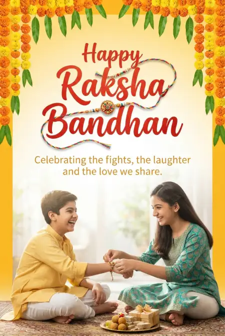 Raksha Bandhan Wishes And Greetings From Sister To Brother - Free Happy Raksha Bandhan Greetings Download