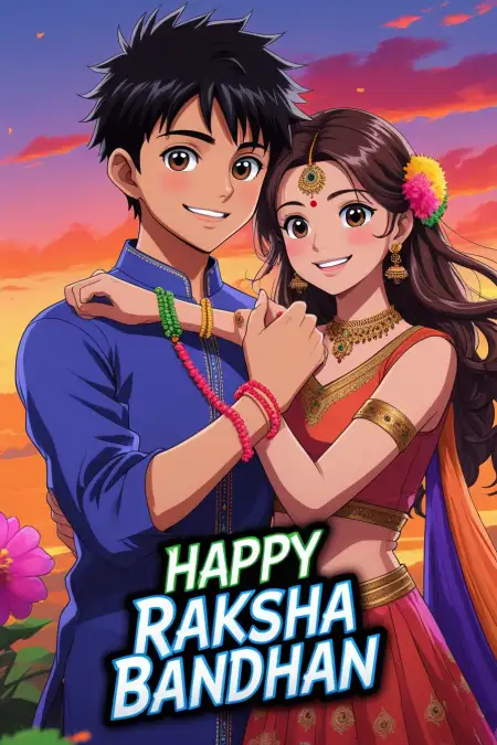 Raksha Bandhan Wishes For Cartoon-themed Cards - Free Raksha Bandhan Wishes Download