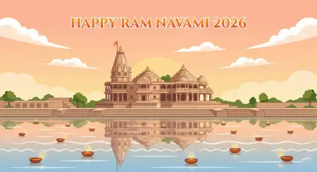 ram navami 2026 wishes images with ayodhya ram mandir