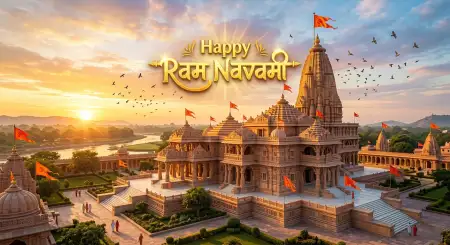 Ram Navami 2026 Wishes With Sky Background - Free Ram Navami Wishes 2026 Download