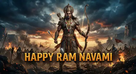 Ram Navami Whatsapp Wishes With Lord Ram Photo - Free Happy Ram Navami Wishes For Whatsapp Download