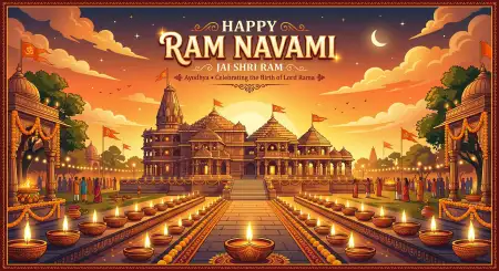 Ram Navami Whatsapp Wishes With Ram Darbar Images - Free Happy Ram Navami Wishes For Whatsapp Download