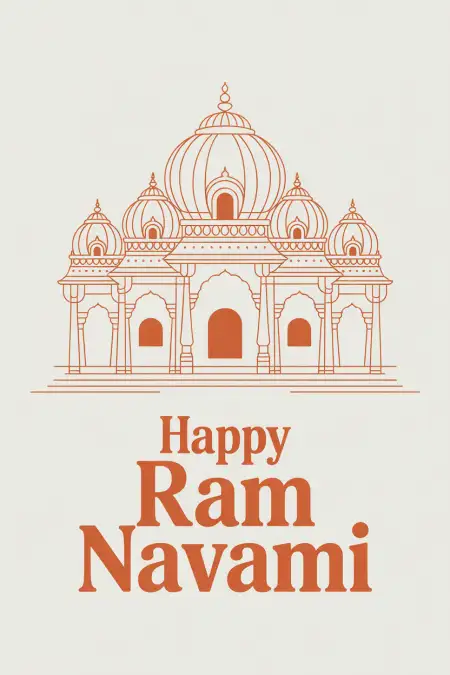 Ram Navami Wishes 2026 Modern Typography Design - Free Ram Navami Wishes 2026 Download
