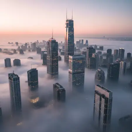 Real Estate Marketing Background With Aerial City View - Free Real Estate Marketing Background Download