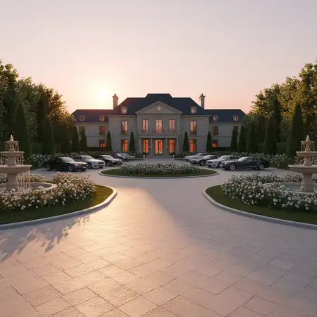 Real Estate Marketing Background With Luxury Mansion - Free Real Estate Marketing Background Download