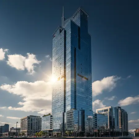 Real Estate Marketing Background With Skyscrapers - Free Real Estate Marketing Background Download