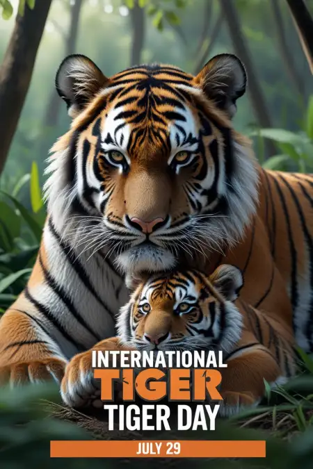 Realistic Jungle Tiger Png Free - Free International Tiger Day Download